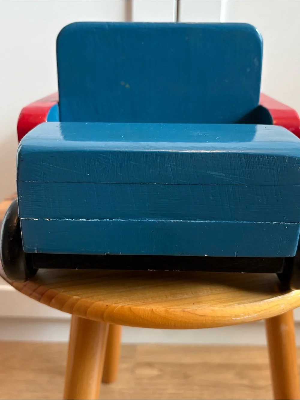 Vintage Handcrafted Painted Wooden Truck De Stijl minimalist style Montessori